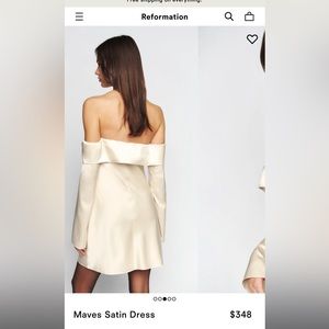 Reformation Maves Satin Dress